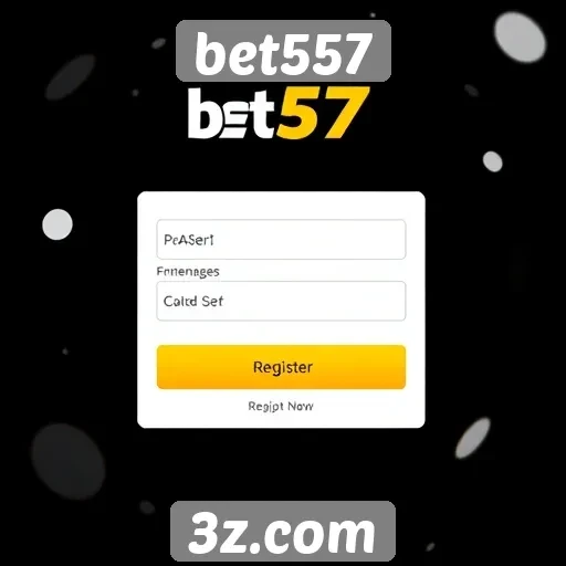 Registro fácil e rápido no site bet557